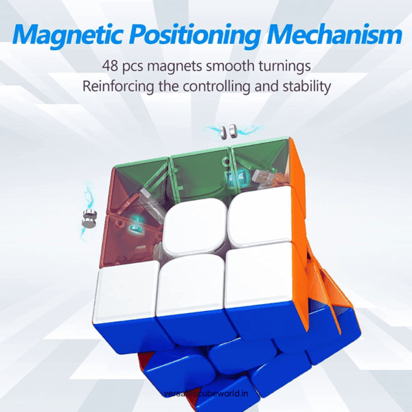 Moyu RS3M 3X3 Magnetic Speed Cube, Stickerless Budget Magnetic Cube, Flagship Professional 3X3 Speed Cube Smooth & Fast Cube